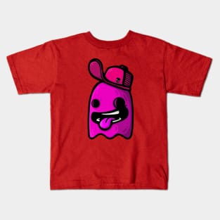 pink ghost with cap Kids T-Shirt